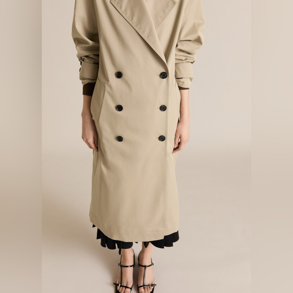 MANGO Long oversized Trench Coat - Picture 2 of 8